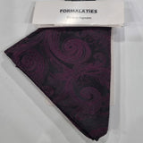 form paisley pocket square wine