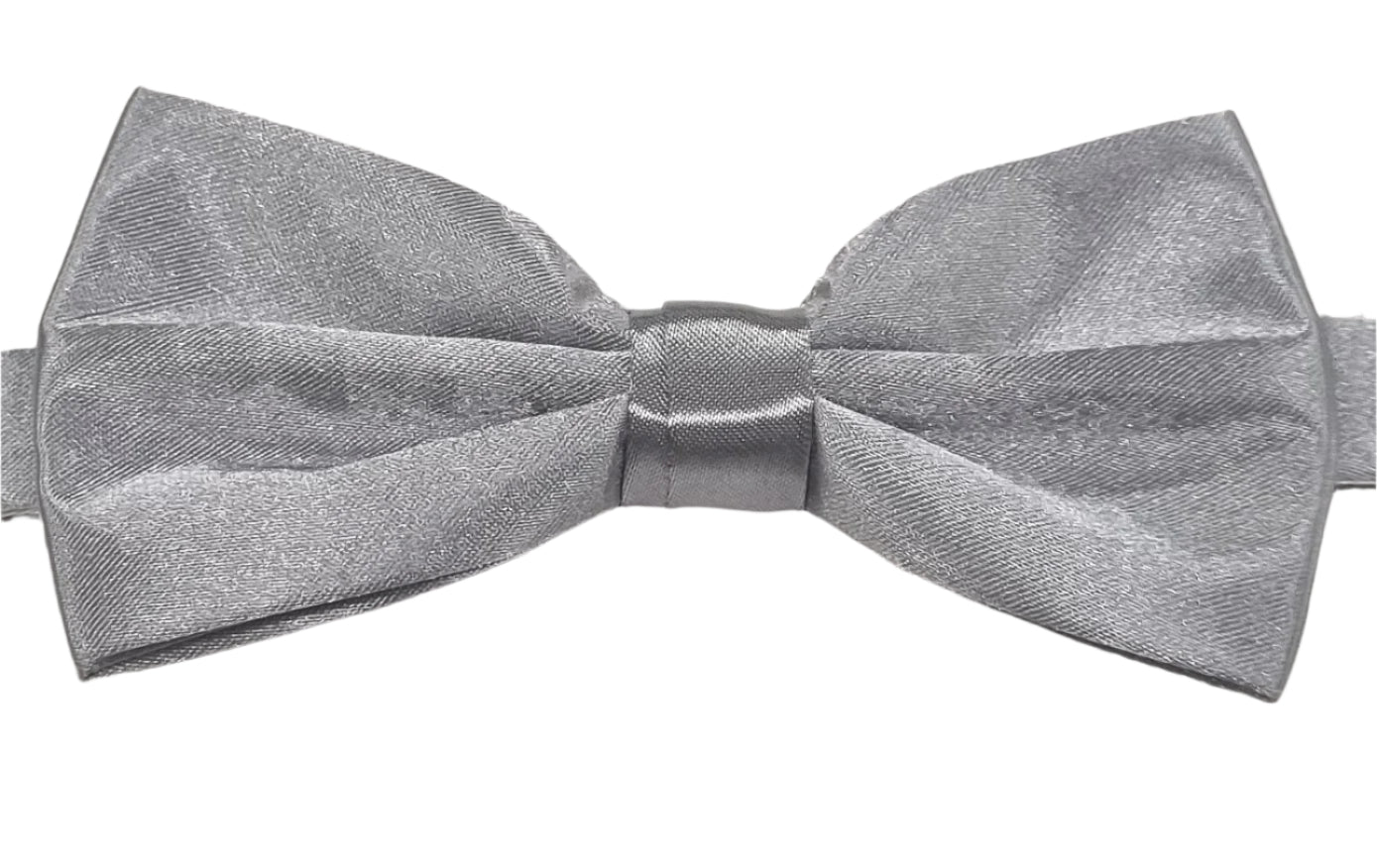 bow tie & pocket square, plain, silver 1size / silver