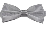 bow tie & pocket square, plain, silver 1size / silver