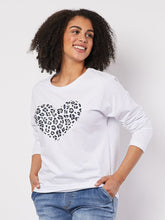 threadz leopard heart sweat tee