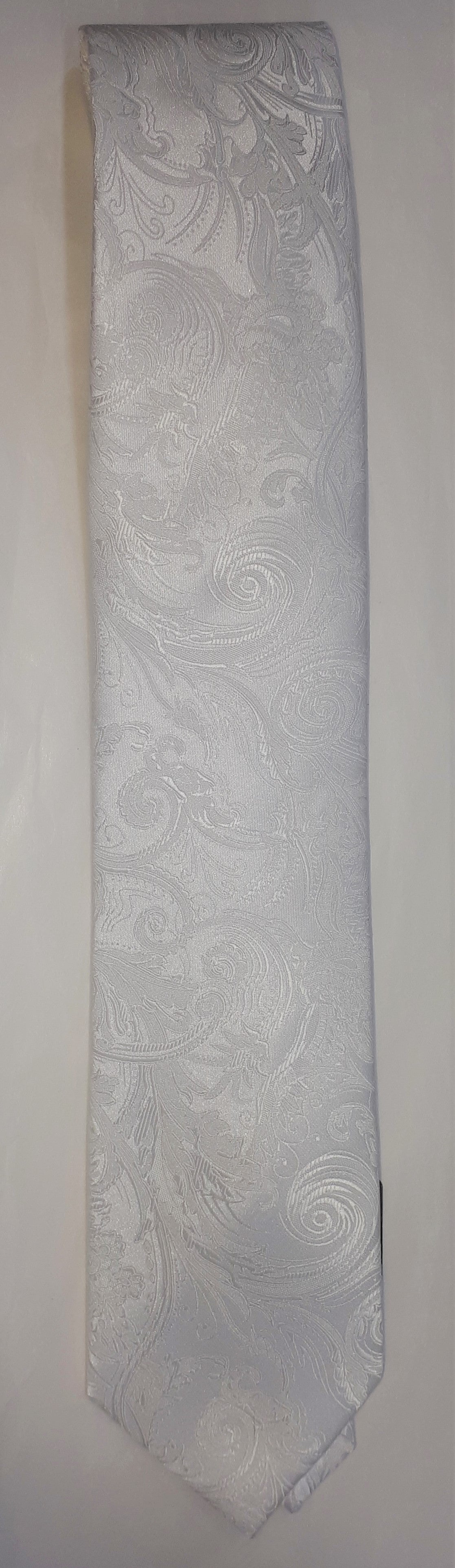 formalaties paisley tie white