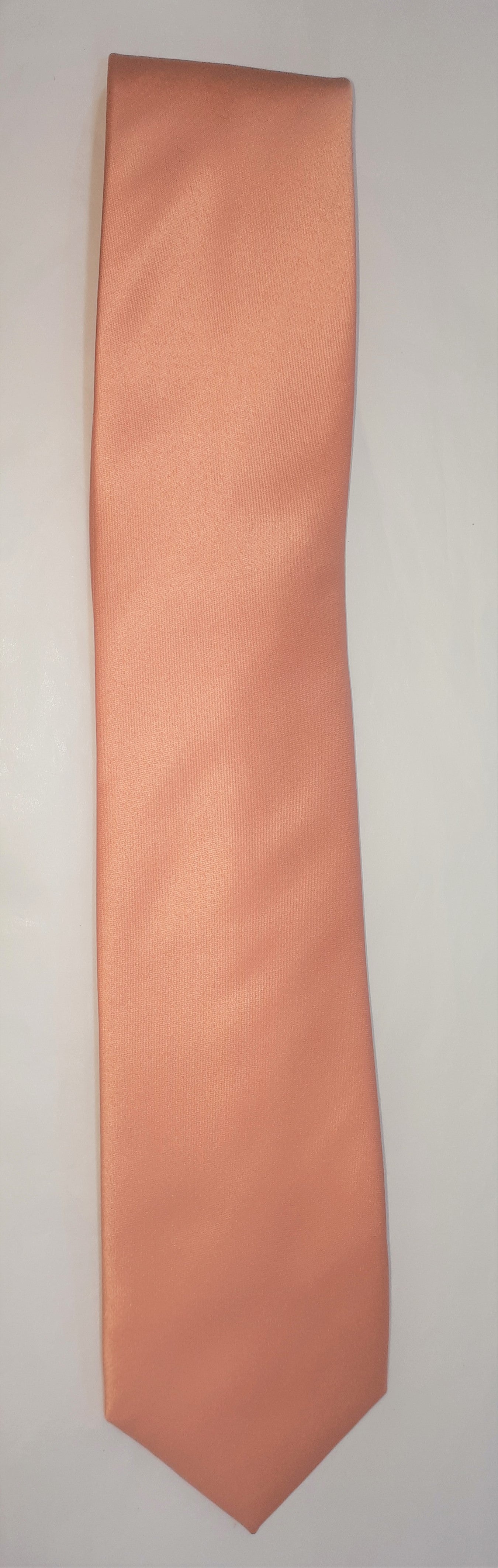 formal satin tie peach