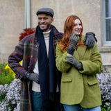 Dents Check Tweed Flat Cap