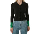 Stitch + Story Emerald Combo Collared Knit