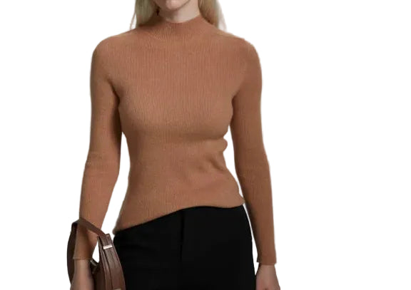 Stitch + Story Wool Blend Fine Rib Jumper Duck Egg Mint