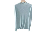 Stitch + Story Wool Blend Fine Rib Jumper Duck Egg Mint