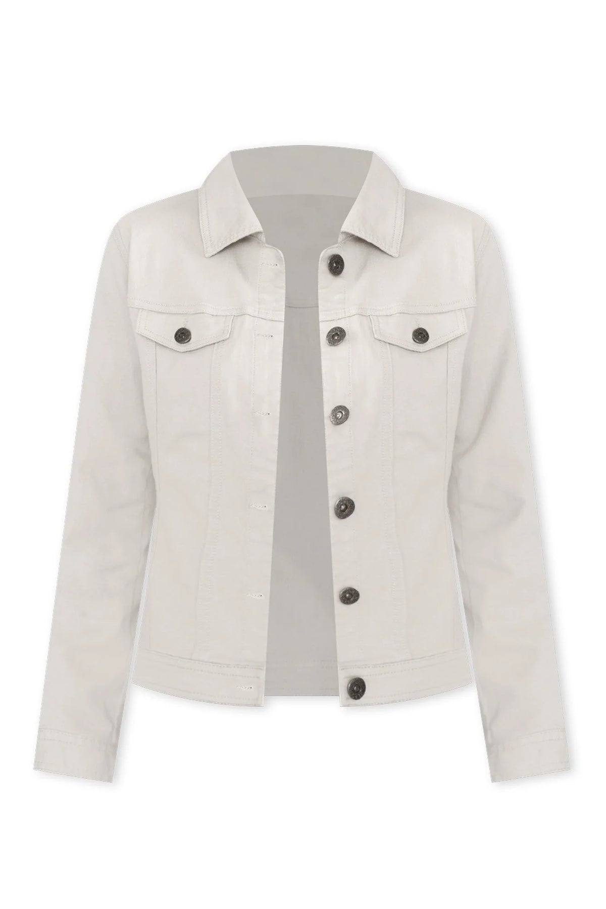 Cafe Latte Stretch Jean Jacket Stone