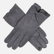 FAUX SUEDE GLOVE WITH BOW CHAR