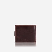Jekyll & Hide Oxford Men's Billfold Wallet With Coin And Tab Closure, Coffee
