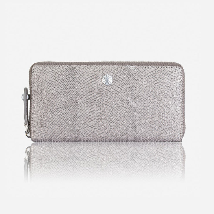 Jekyll & Hide Valencia Ladies Large Zip Around Purse, Grey