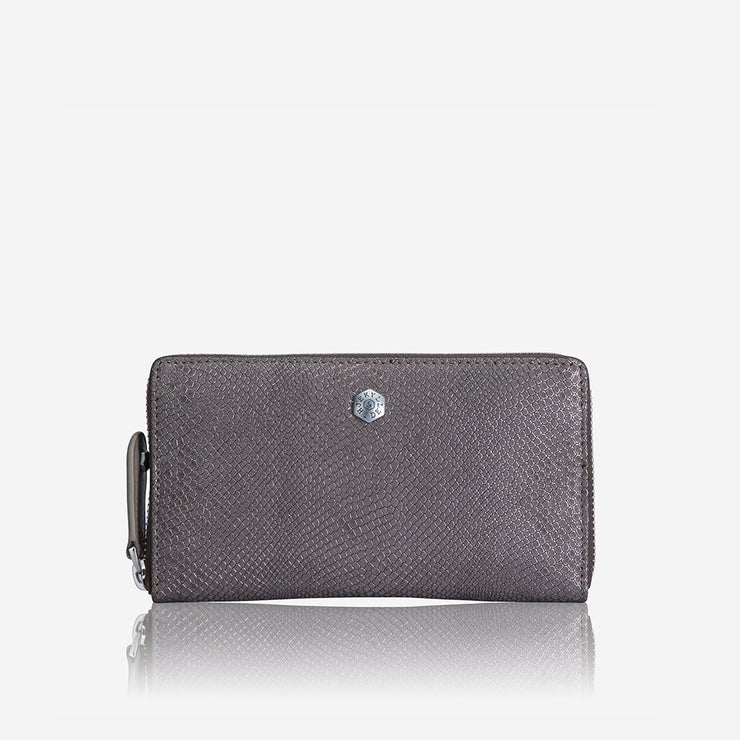 Jekyll & Hide Valencia Ladies Medium Zip Around Purse, Grey