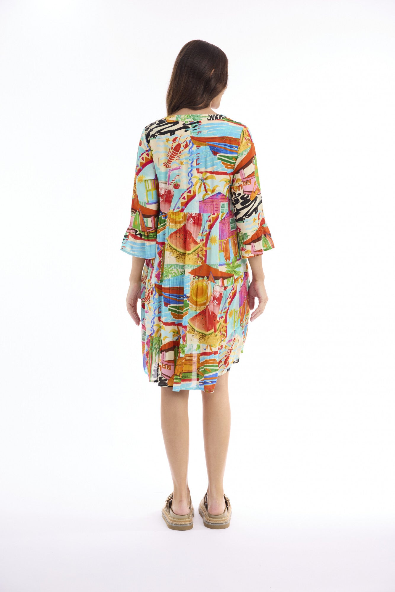Escape By OQ Blanca Dress Layers 3/4 Sleeve
