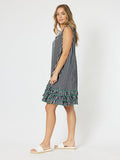 Threadz Stripe Frilled Hem Dress