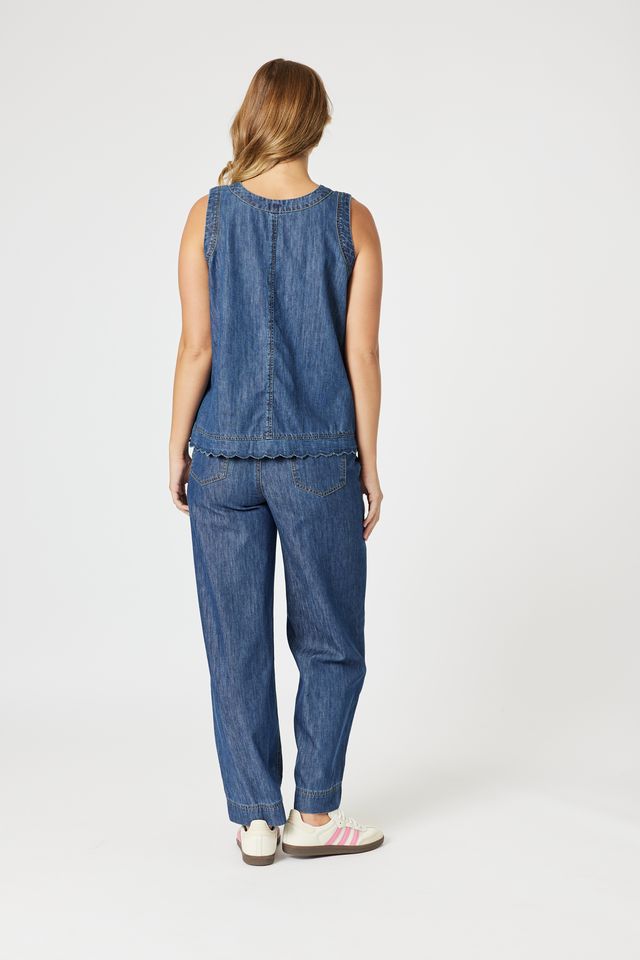 Threadz Charli Denim Top