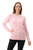 Slade Pure Wool Cable Jumper Fairy Floss Marle