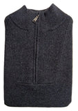 Blue Qtr Zip Jumper 