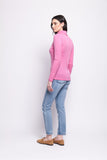Foil Fine Merino Polo Neck Top Thrift Pink