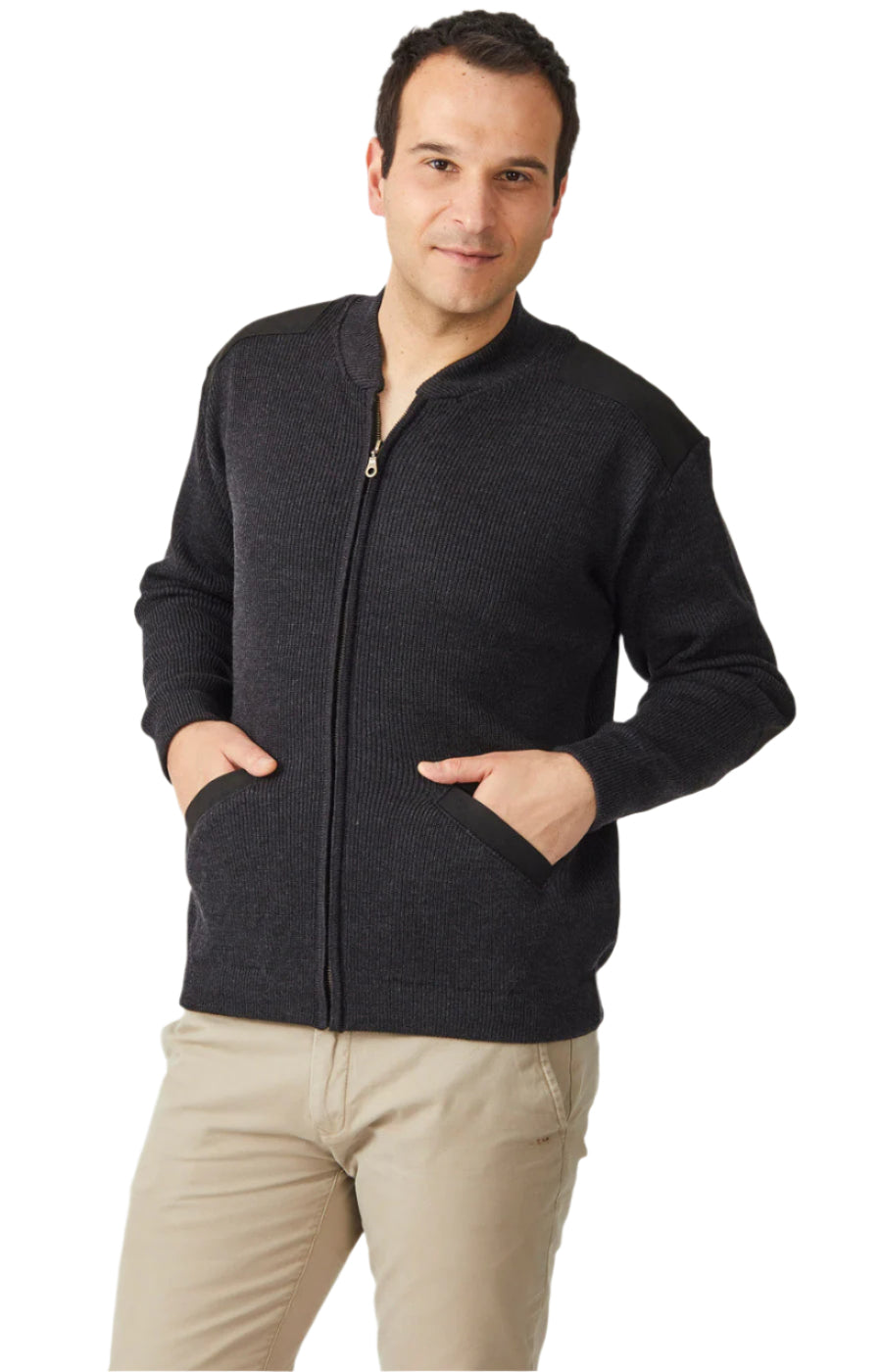 Aklanda Cardigan with Suede Patches