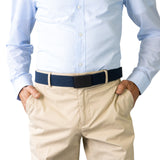 ARLO Navy. Elastic Belt. 38mm width.