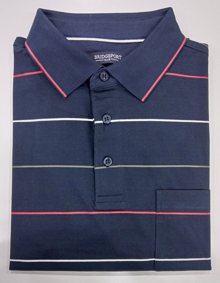 Bridgeport Double Mercerized Polo Navy