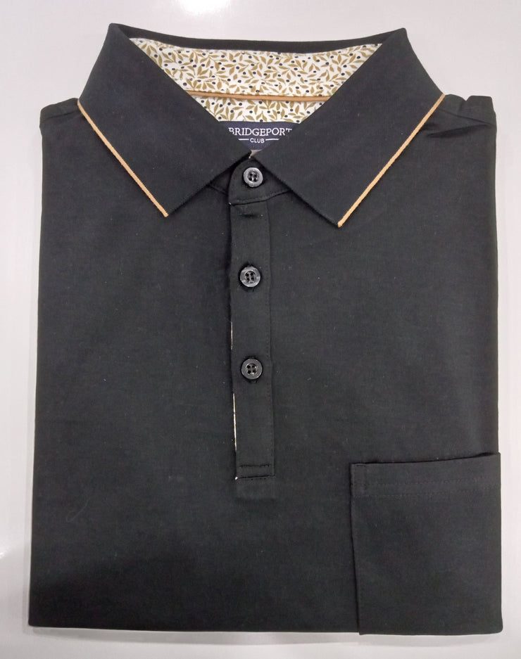 Bridgeport Double Mercerized Polo Black