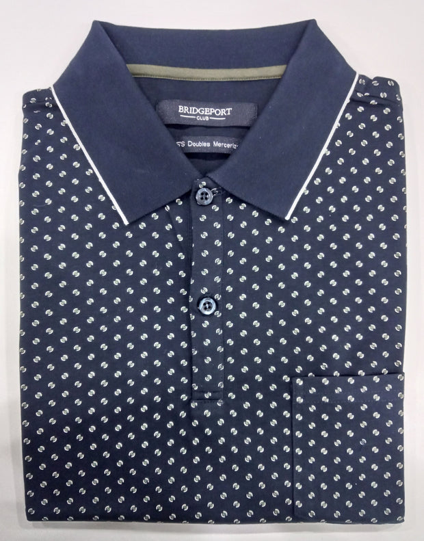 Bridgeport Double Mercerized Polo Navy