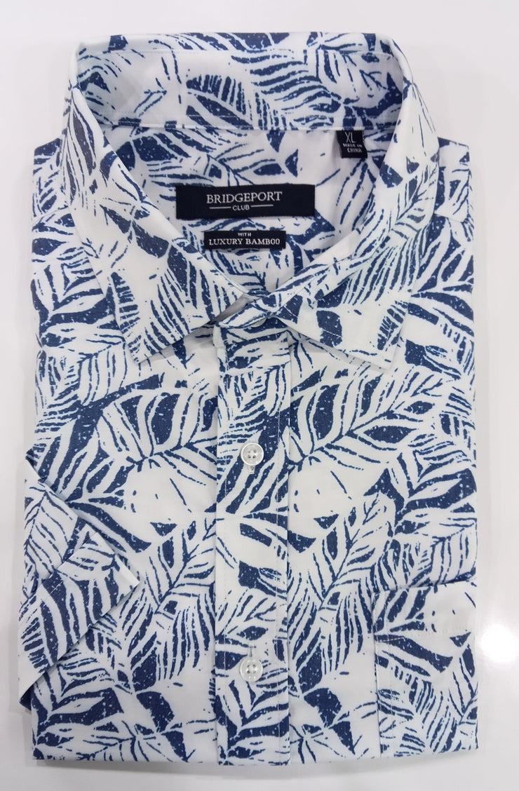 Bridgeport Bamboo Short Sleeve Shirt Blue