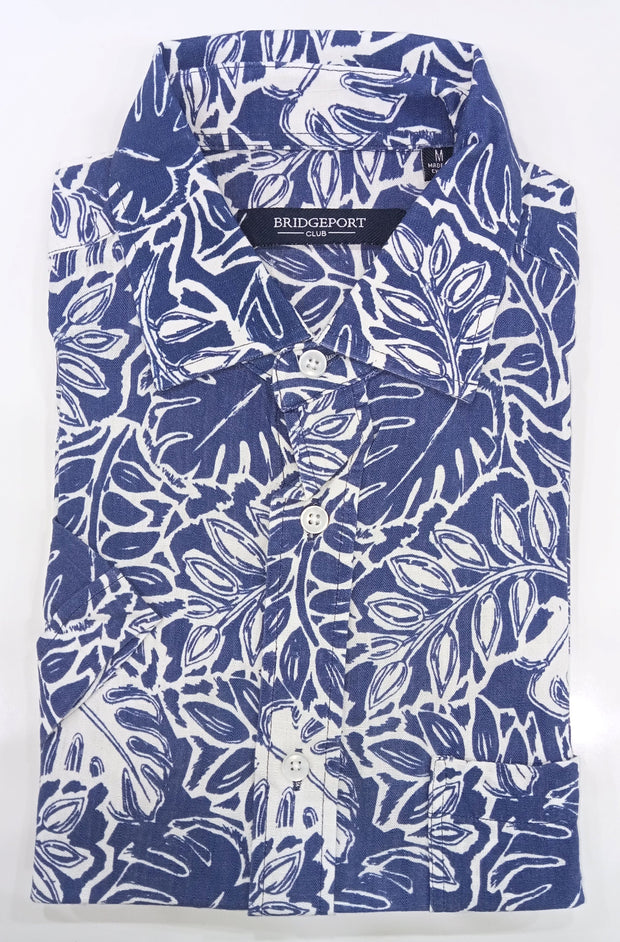 Bridgeport Woven Short Sleeve Shirt Cobalt