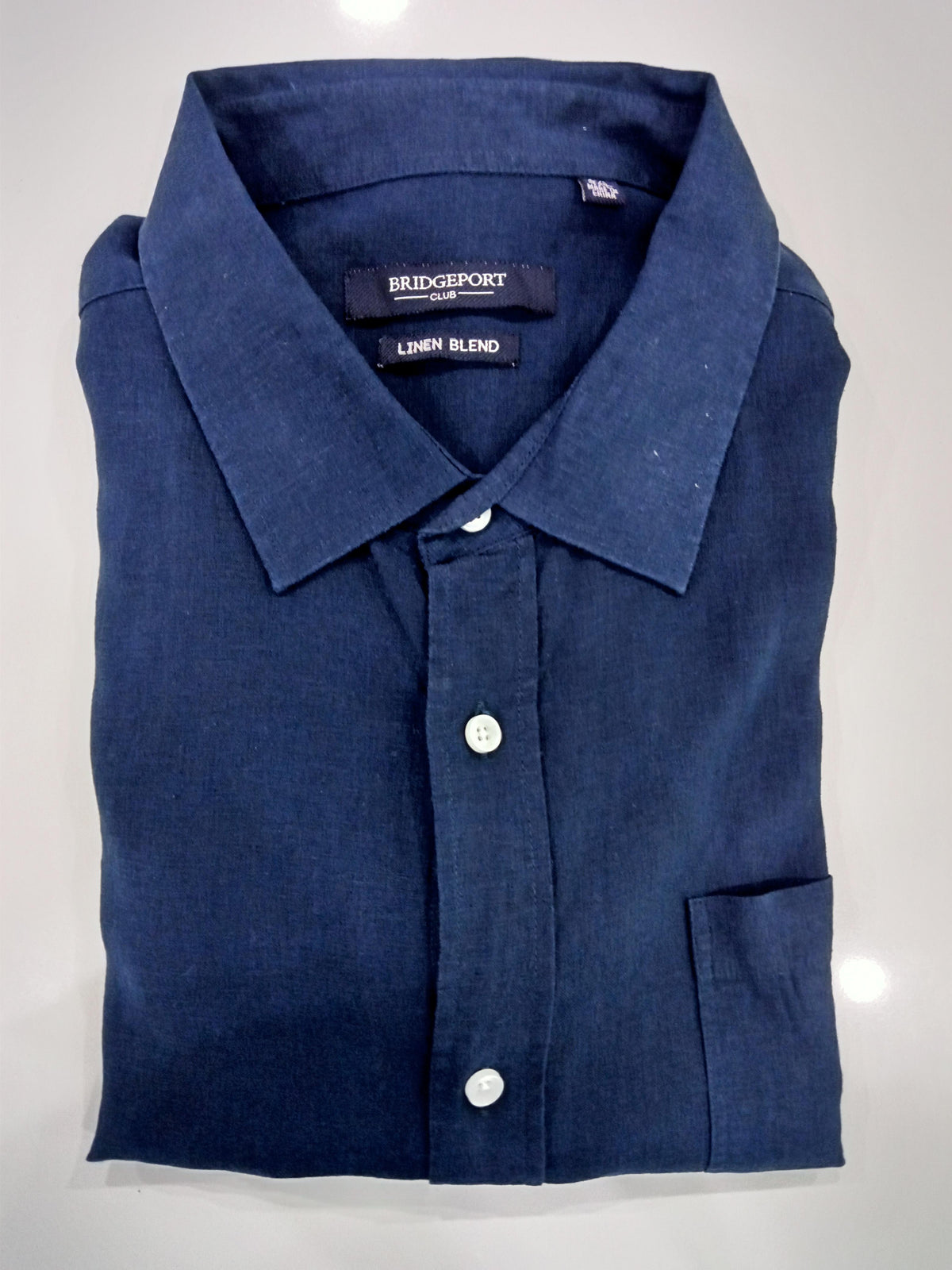 Bridgeport Linen Blend S/S Shirt Navy