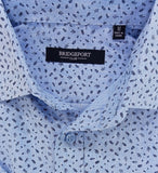 Light blue shirt with subtle pattern on a white background