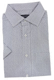 Folded shirt with a geometric pattern on a white background