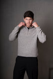 Quater Zip Wool Rib Sides Stoneyford