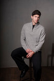 Quater Zip Wool Rib Sides Stoneyford