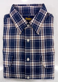 Bisley Casual Shirt L/S Brush Med Check Navy