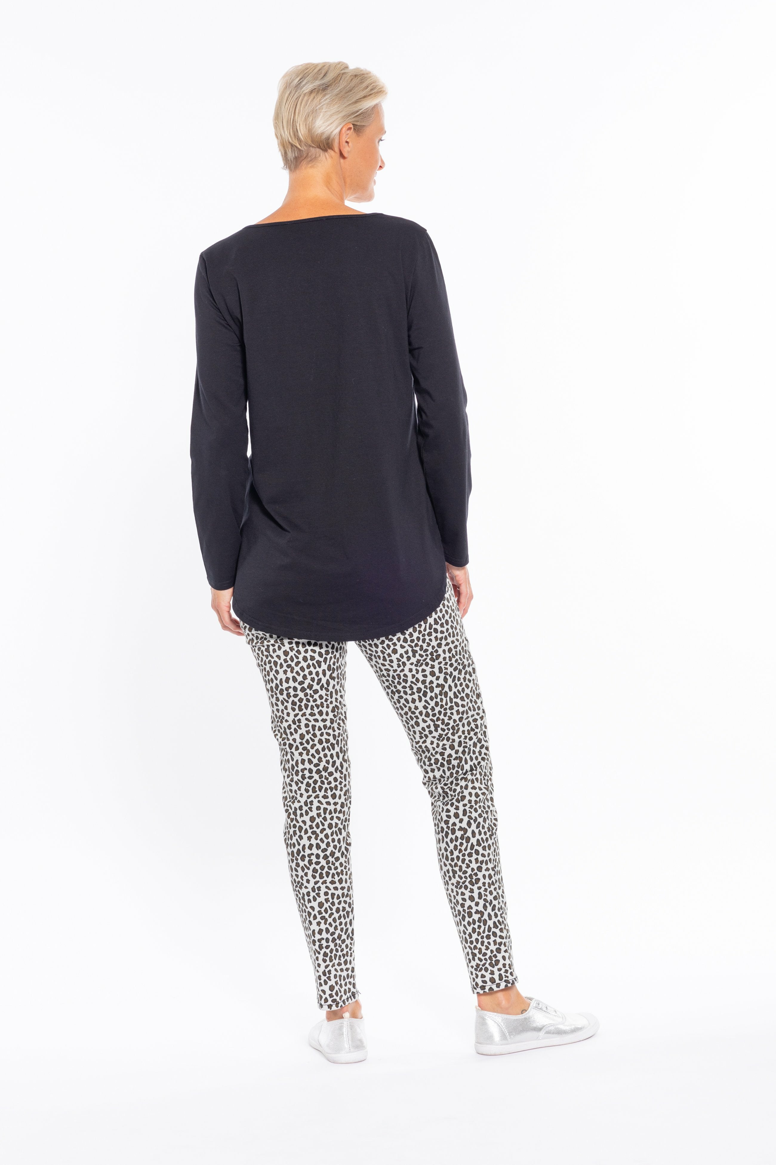 Cafe Latte Stretch Boatneck L/S Tee