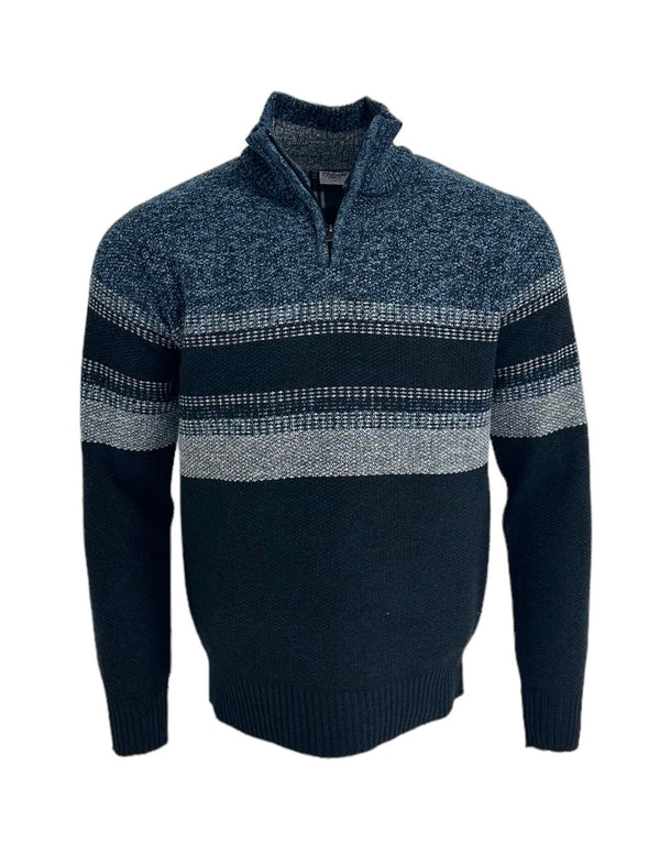 Sugar Branston Quater Zip Fleece Indigo