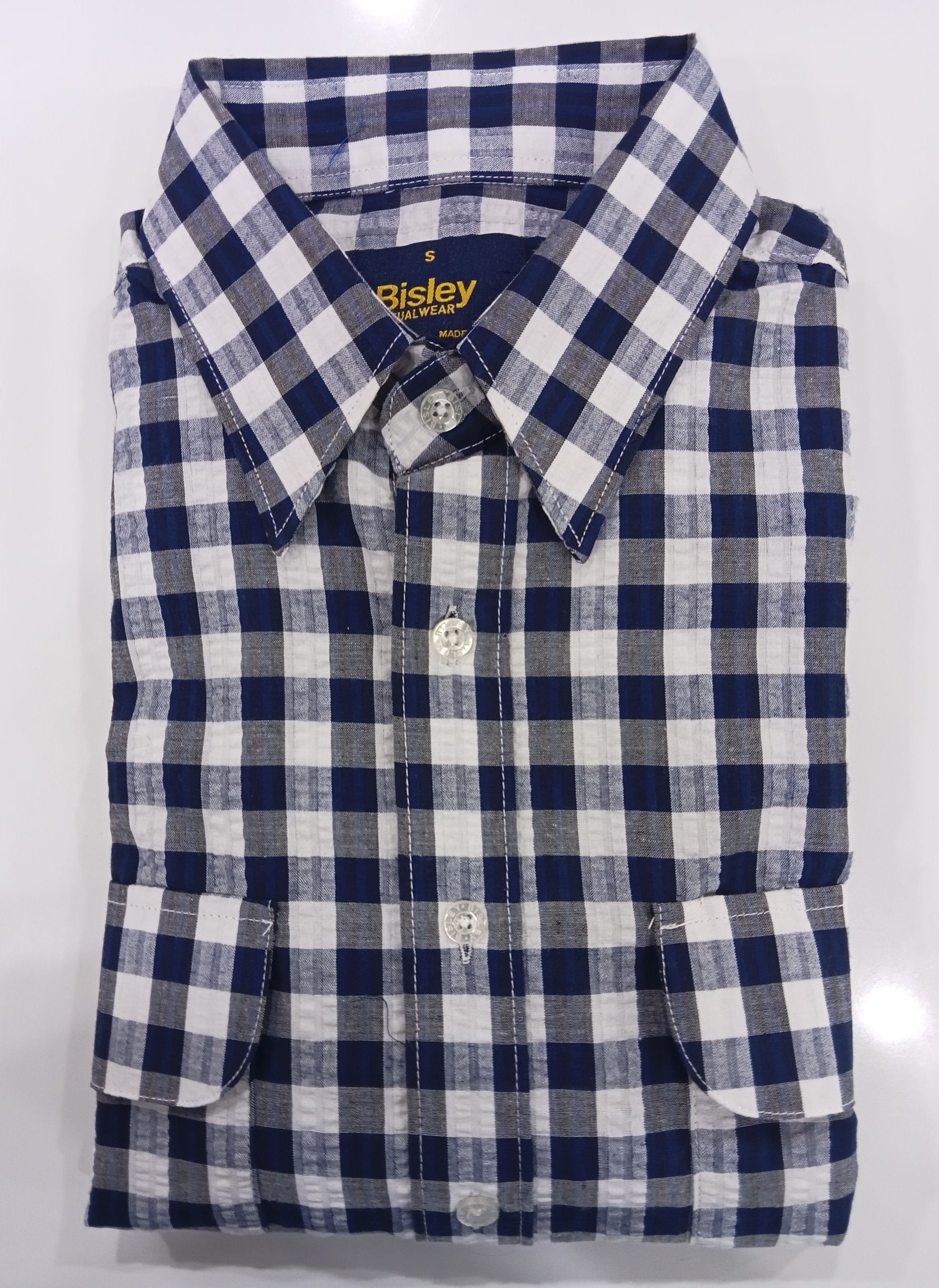 Bisley Seersucker S/S Shirt Blue