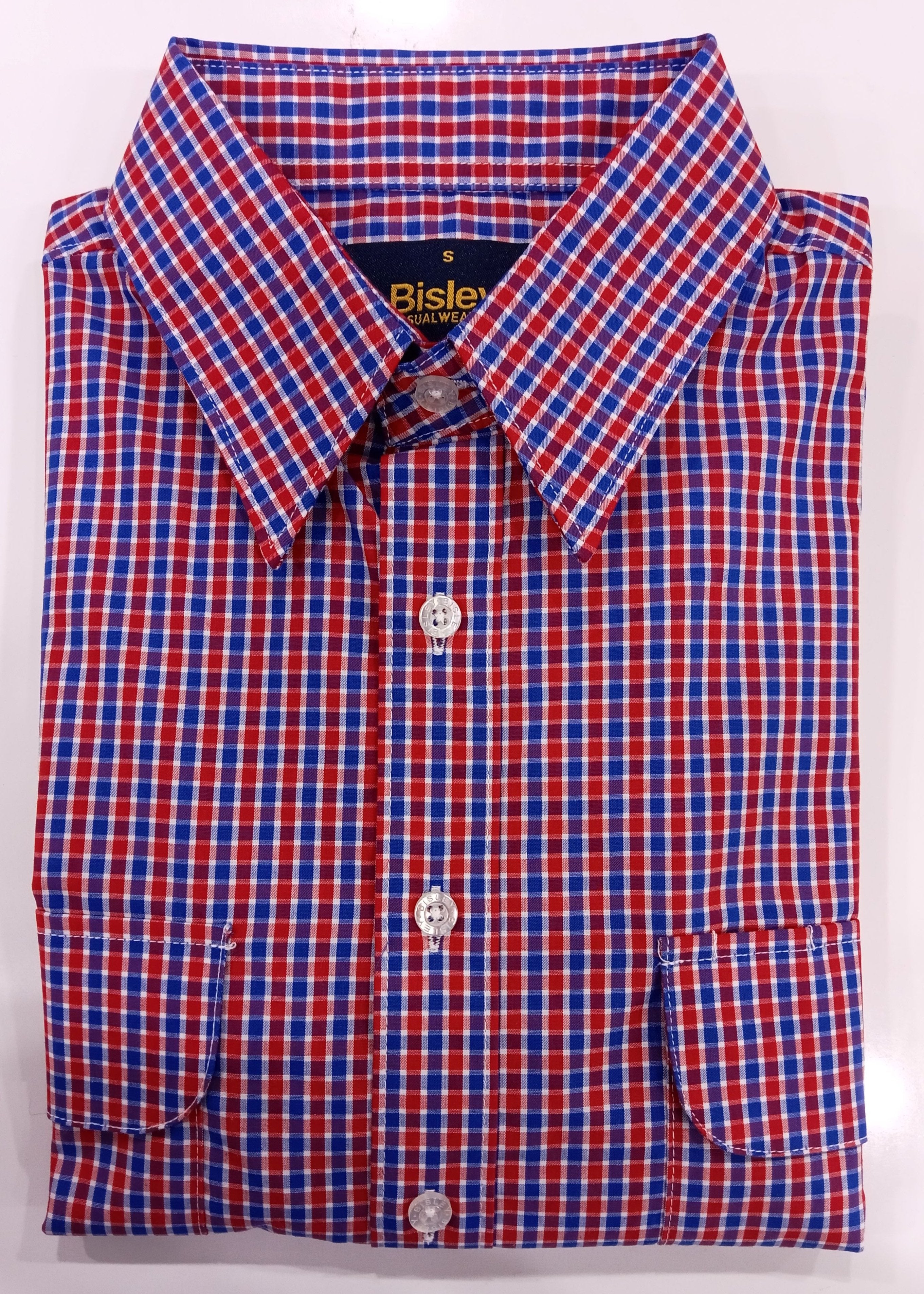 Bisley Short Sleeve 2 Pocket Shirt Red