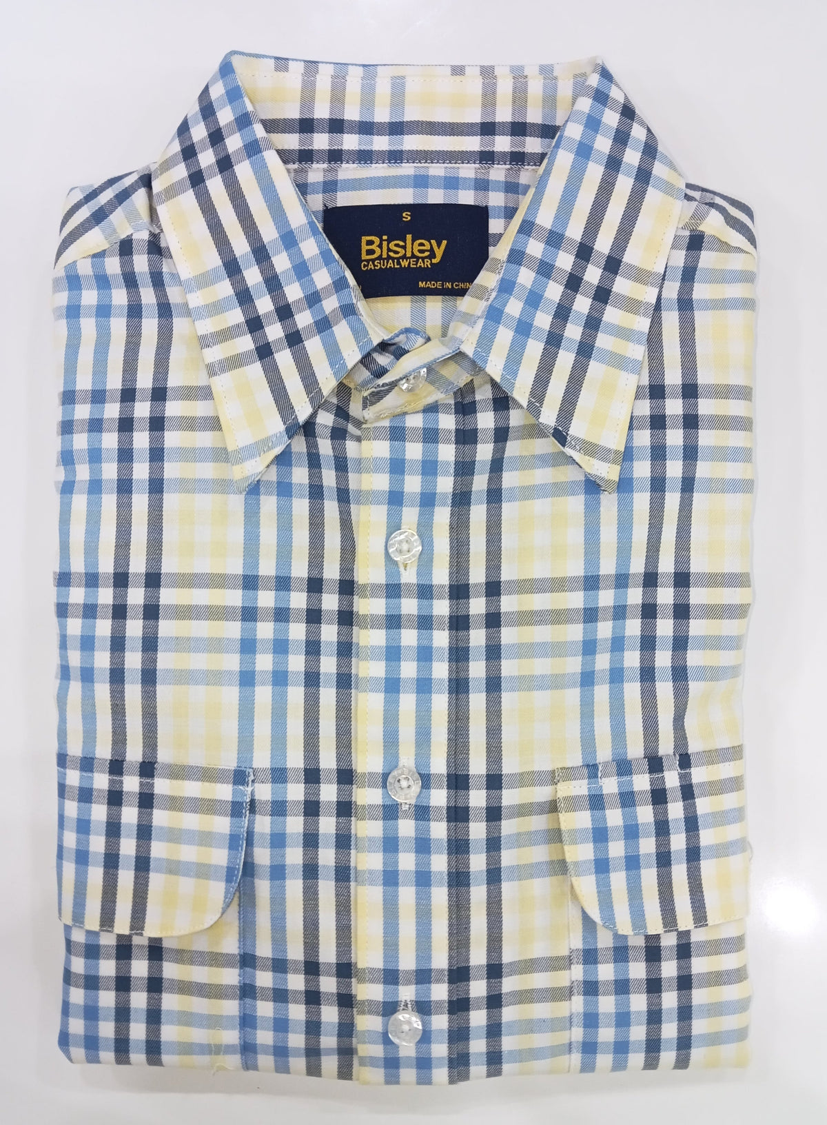 Bisley Casual Shirt S/S Check Yellow