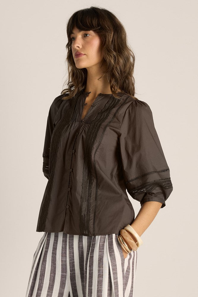 Fate + Becker Freya Lace Trim Blouse