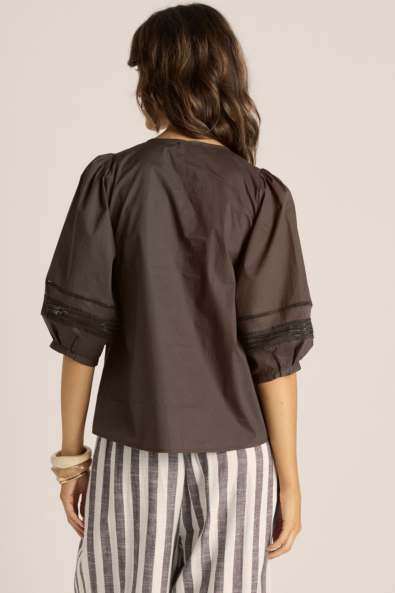 Fate + Becker Freya Lace Trim Blouse