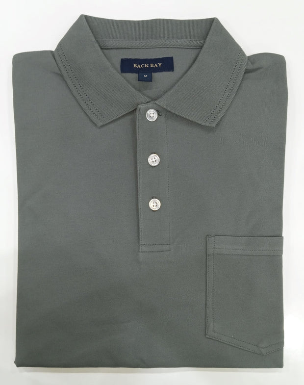 Back Bay Micro Pique Plain Polo Khaki