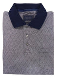 Mercerized Cotton Jacuard Polo Navy