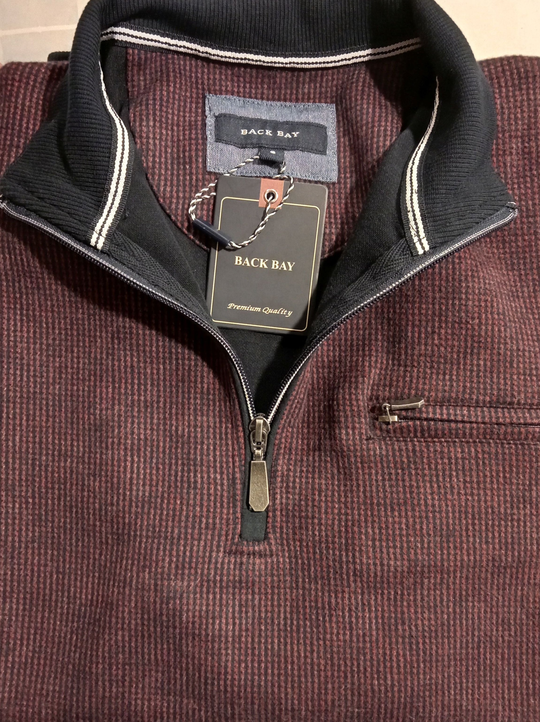 BACK BAY TWO TONE ZIP JACKET 