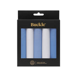 Mens Cotton Handkerchiefs 5 Pack blue and white