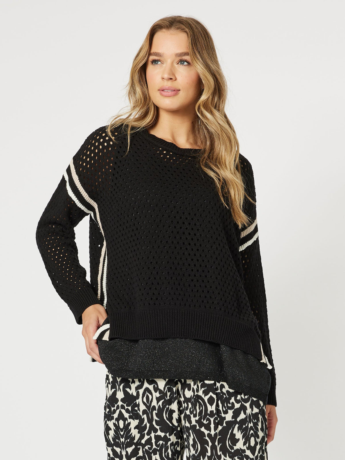 Ally Stripe Trim Jumper