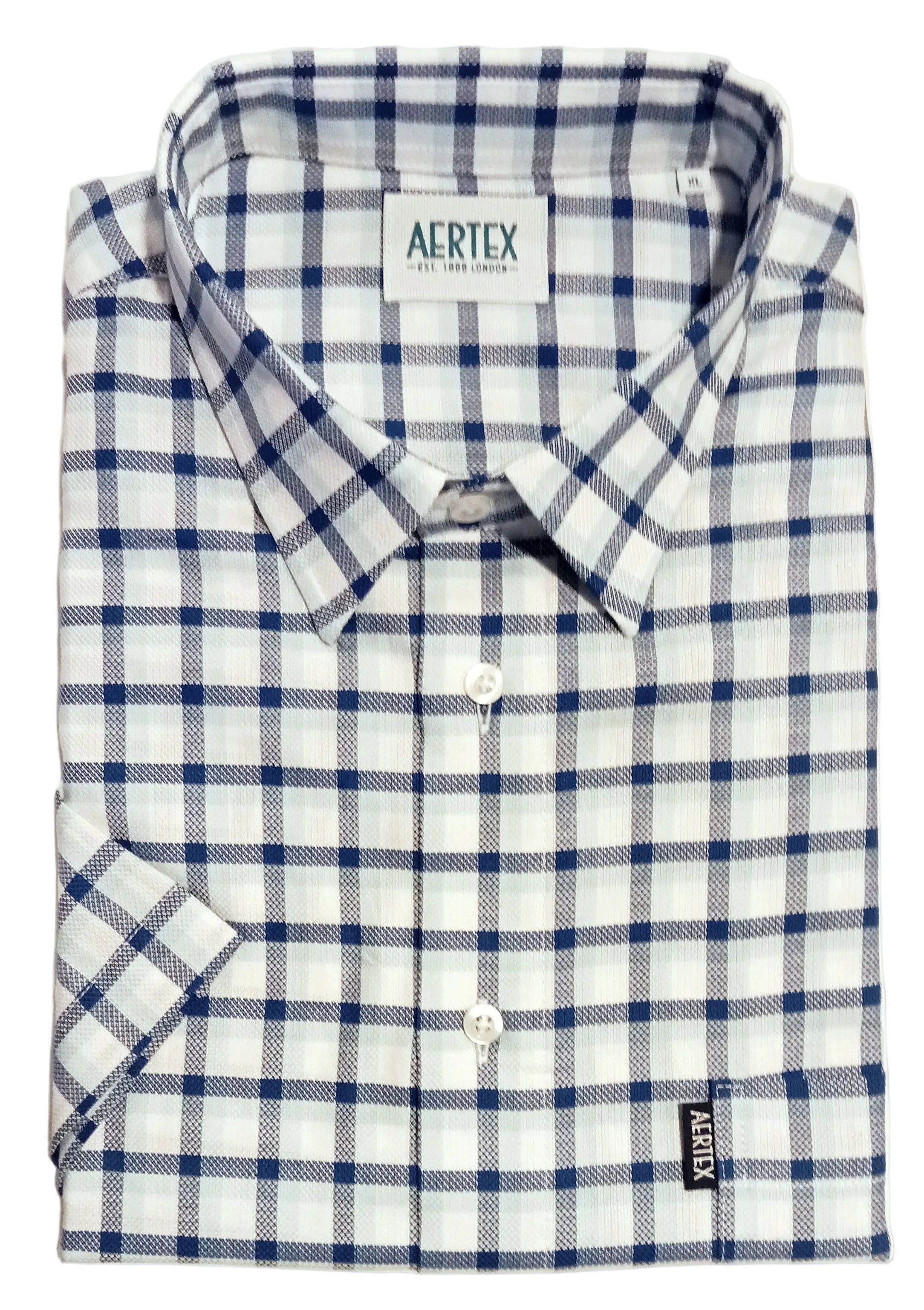 Aertex Somerset Short Sleeve Shirt Blue