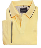 Bridgeport Mens Woven Polo Shirt - Lemon