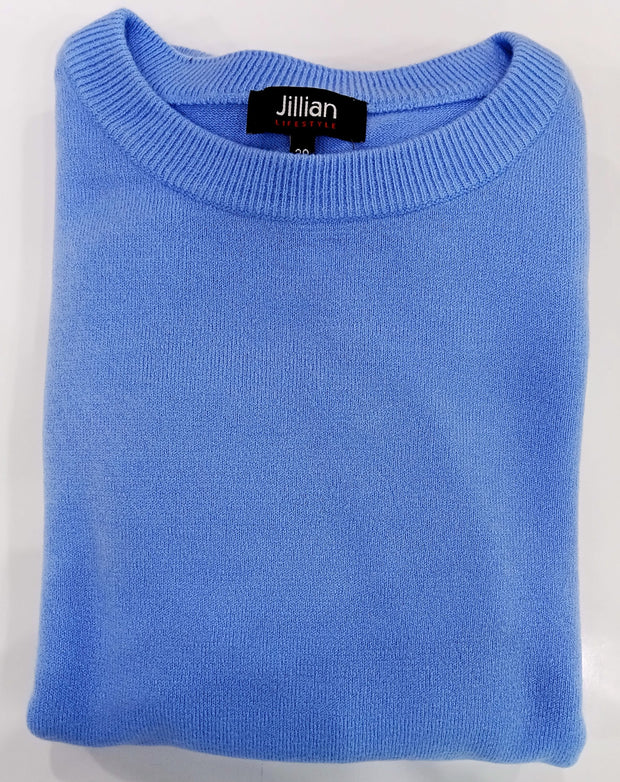 Jillian Softknit Crew Jumper Blue