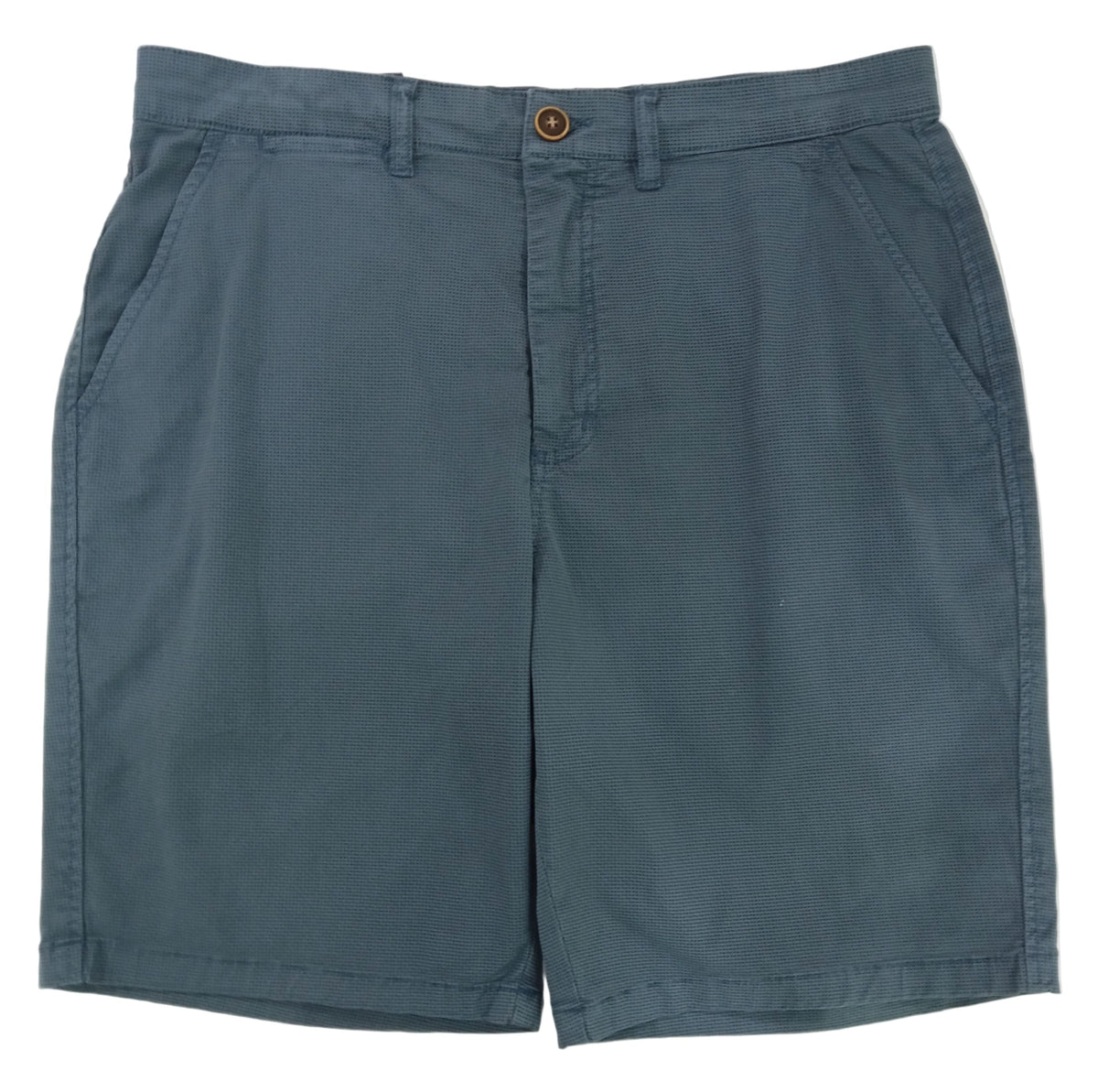 Teal shorts on a white background